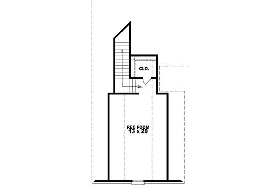 Floor Plan - Upper Floor for European House Plan #81-1049 - 3 bed, 2 bath
