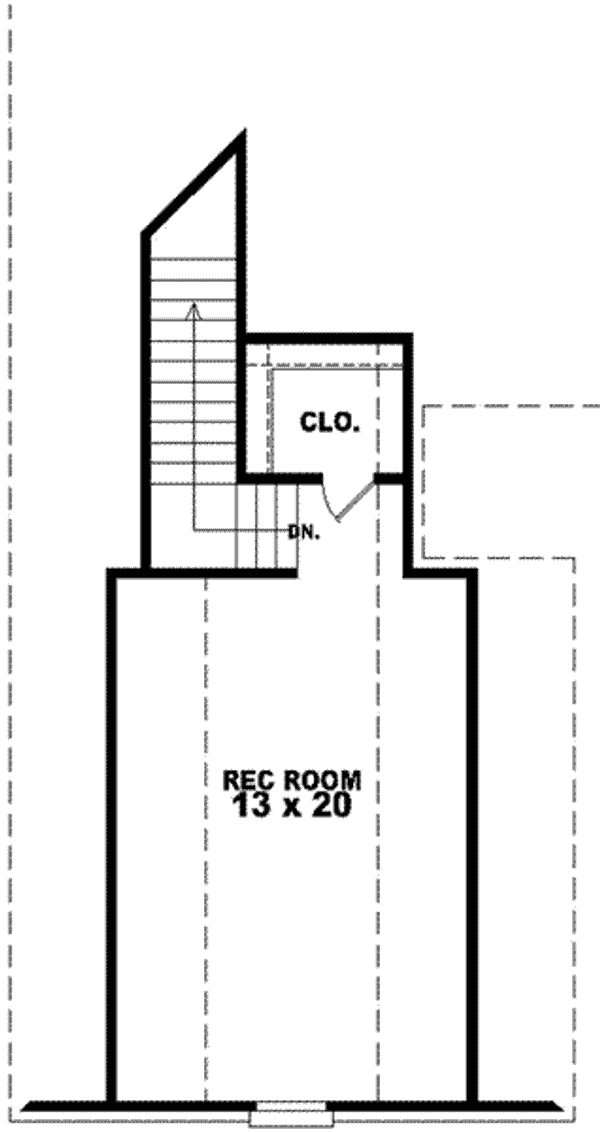 Floor Plan - Upper Floor for European House Plan #81-1049 - 3 bed, 2 bath