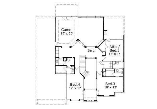 European Floor Plan - Upper Floor Plan #411-585
