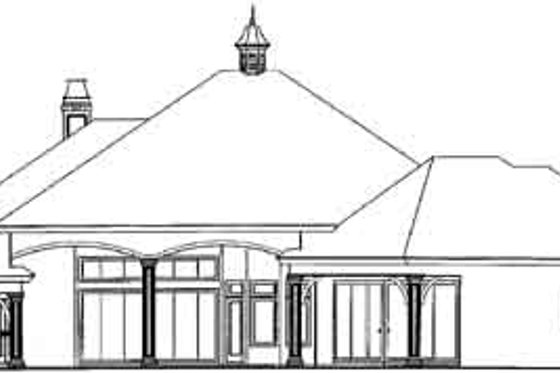 Exterior - Rear Elevation for European House Plan #115-171 - 4 bed, 4 bath