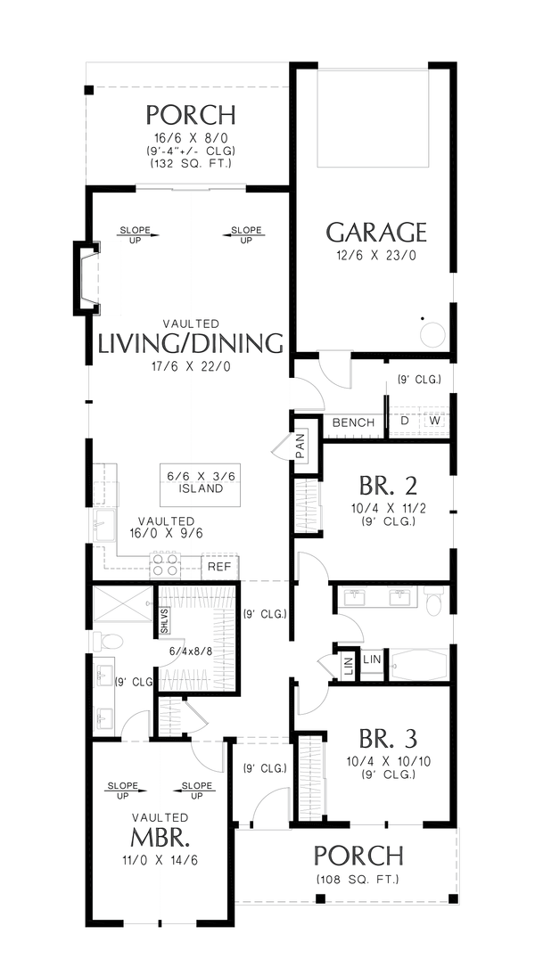 Architectural House Design - Cottage Floor Plan - Main Floor Plan #48-1123
