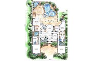 Mediterranean Style House Plan - 5 Beds 6.5 Baths 7123 Sq/Ft Plan #27-275 
