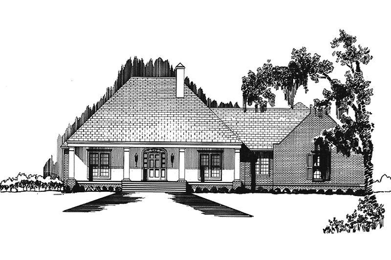 House Blueprint - Country Exterior - Front Elevation Plan #15-323