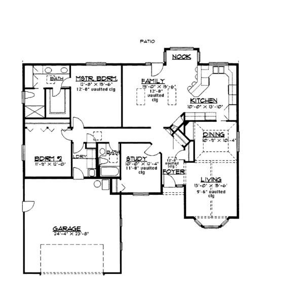 House Design - Ranch Floor Plan - Main Floor Plan #997-27