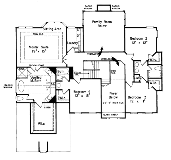 House Plan Design - Colonial Floor Plan - Upper Floor Plan #927-223