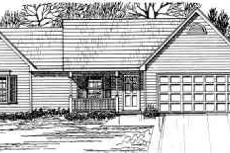 Country Style House Plan - 3 Beds 2 Baths 1364 Sq/Ft Plan #30-126
