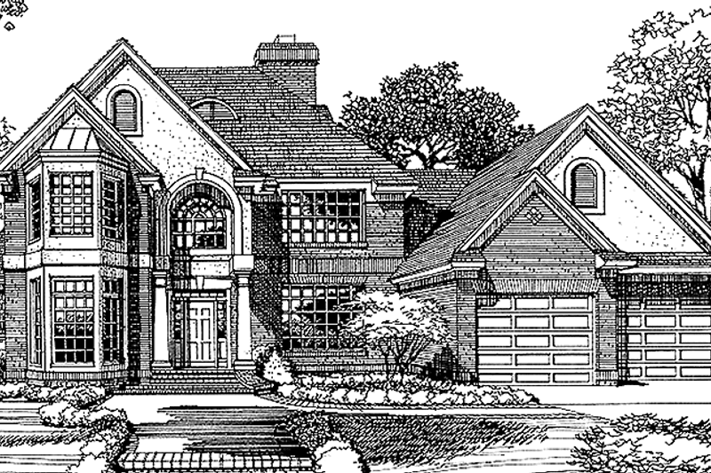 Dream House Plan - Traditional Exterior - Front Elevation Plan #985-9