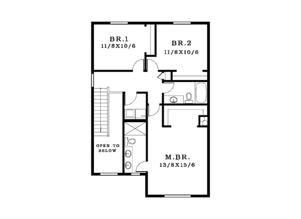 Dream House Plan - Craftsman Floor Plan - Upper Floor Plan #943-14