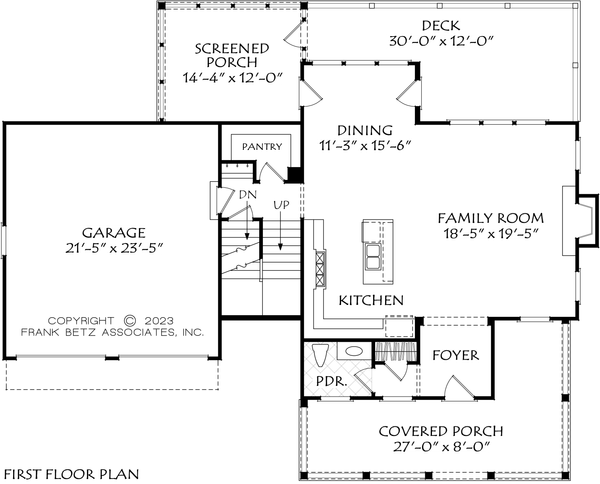 Traditional Floor Plan - Main Floor Plan #927-1047