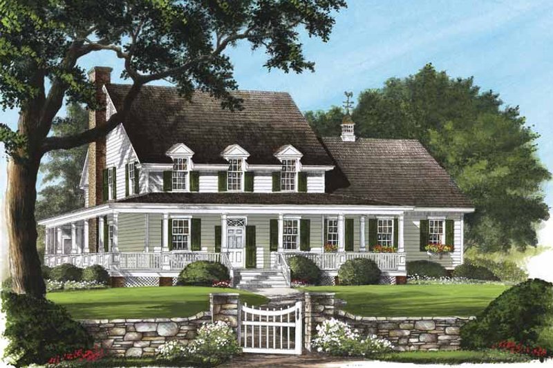 Architectural House Design - Country Exterior - Front Elevation Plan #137-319