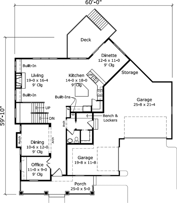 House Blueprint - Country Floor Plan - Main Floor Plan #981-4