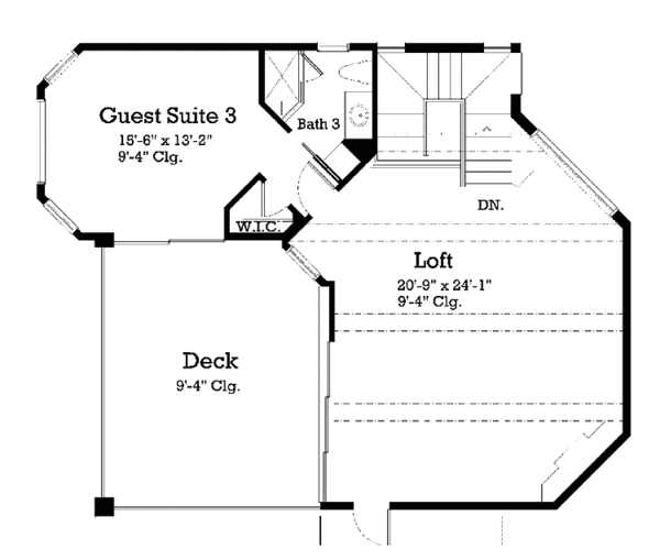 Architectural House Design - Mediterranean Floor Plan - Upper Floor Plan #930-187