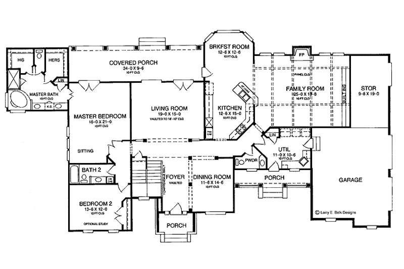 Dream House Plan - Floor Plan - Main Floor for Classical House Plan #952-93 - 4 bed, 4.5 bath