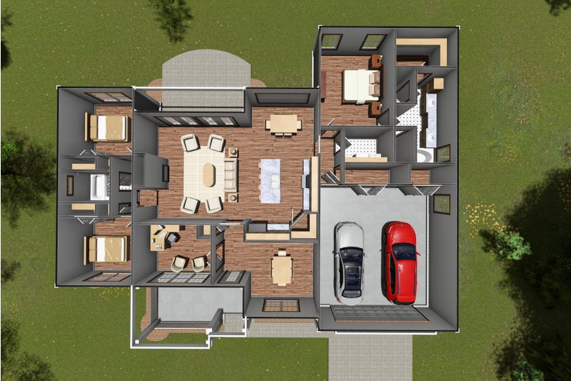 Dream House Plan - Floor Plan - Main Floor 1 for Cottage House Plan #513-2193 - 3 bed, 2 bath