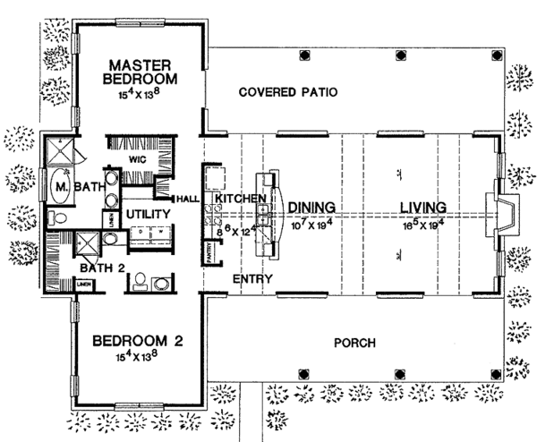 Architectural House Design - Country Floor Plan - Main Floor Plan #472-274