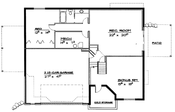 Architectural House Design - Contemporary Floor Plan - Main Floor Plan #308-256