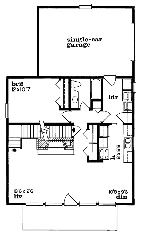 Dream House Plan - Contemporary Floor Plan - Main Floor Plan #47-659
