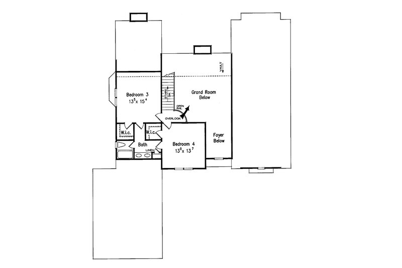 House Blueprint - Floor Plan - Upper Floor for Traditional House Plan #927-792 - 4 bed, 3 bath