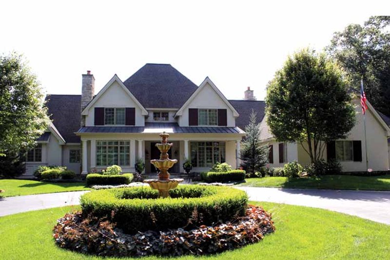 House Blueprint - European Exterior - Front Elevation Plan #928-65