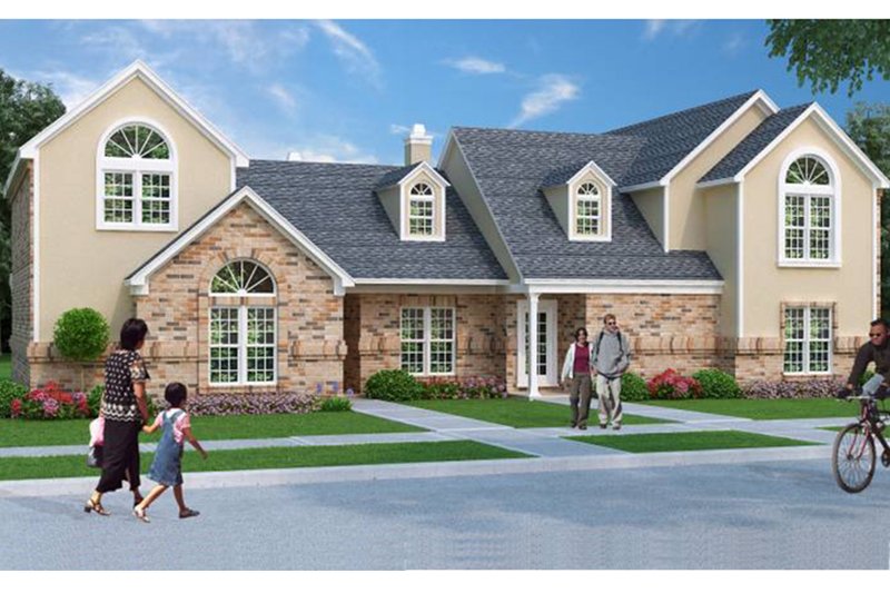 Dream House Plan - Traditional Exterior - Front Elevation Plan #45-411