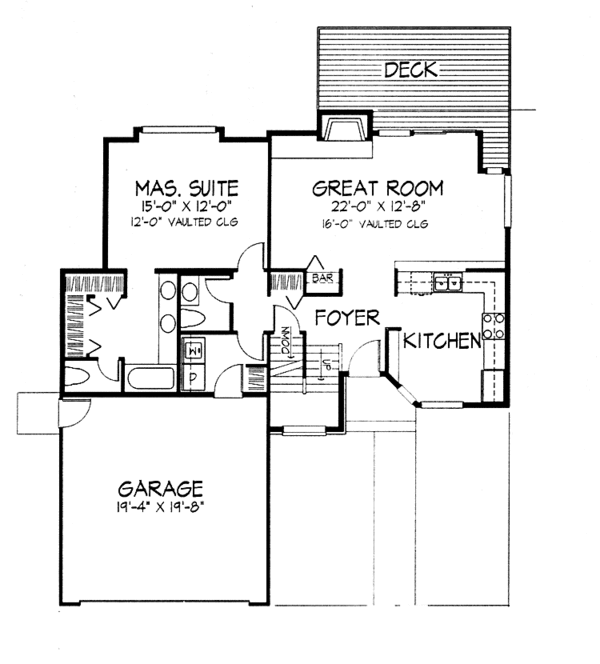 House Blueprint - Prairie Floor Plan - Main Floor Plan #320-1007