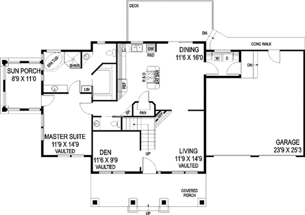 Architectural House Design - Country Floor Plan - Main Floor Plan #60-832