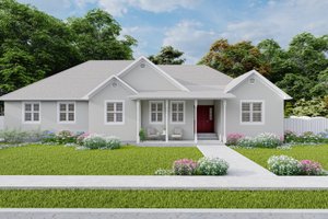 Ranch Exterior - Front Elevation Plan #1060-258