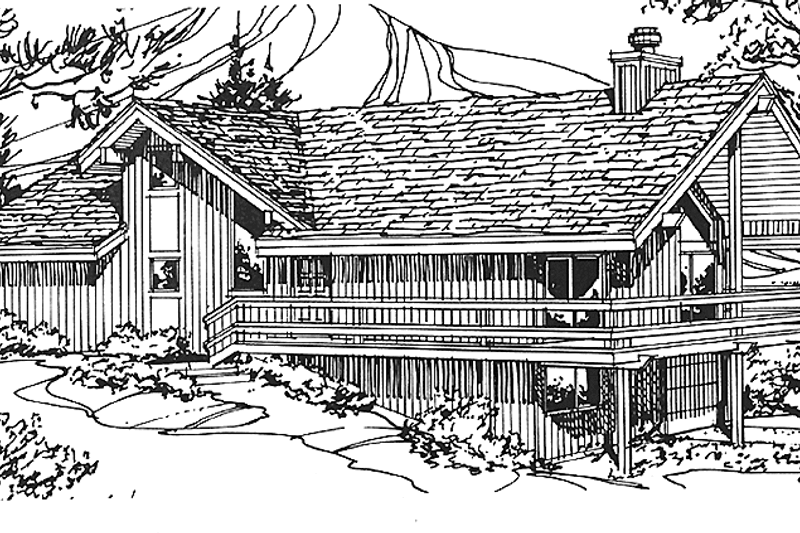Architectural House Design - Prairie Exterior - Front Elevation Plan #320-1217