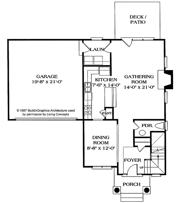 Dream House Plan - Bungalow Floor Plan - Main Floor Plan #453-200