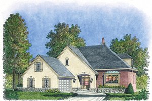 House Blueprint - Country Exterior - Front Elevation Plan #1016-104