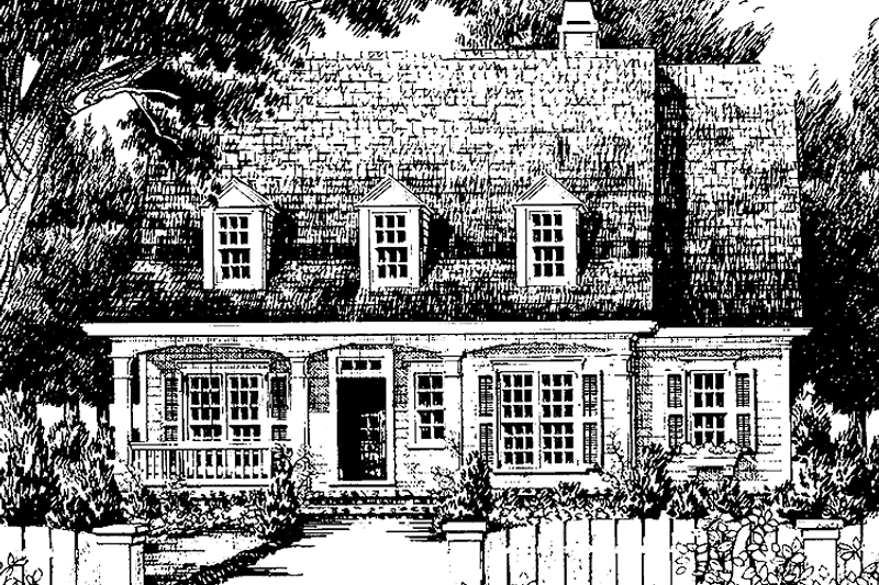 Home Plan - Exterior - Front Elevation 3 for Colonial House Plan #927-803 - 4 bed, 3 bath