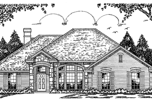 House Plan Design - Exterior - Front Elevation for Country House Plan #42-478 - 3 bed, 2 bath