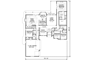 Floor Plan - Main Floor for Traditional House Plan #65-200 - 4 bed, 3.5 bath