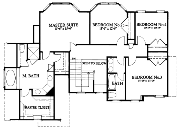 Dream House Plan - Country Floor Plan - Upper Floor Plan #429-81