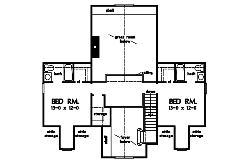 Home Plan - Floor Plan - Upper Floor for Country House Plan #929-808 - 3 bed, 3.5 bath