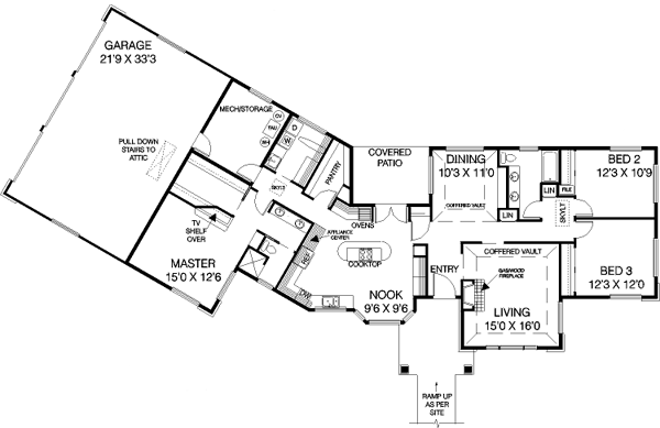 House Plan Design - Traditional Floor Plan - Main Floor Plan #60-443
