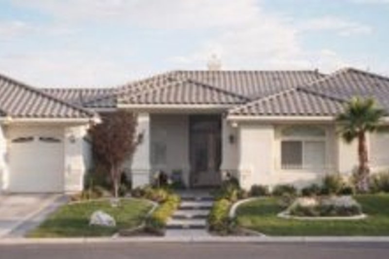 Dream House Plan - Adobe / Southwestern Exterior - Front Elevation Plan #1-923