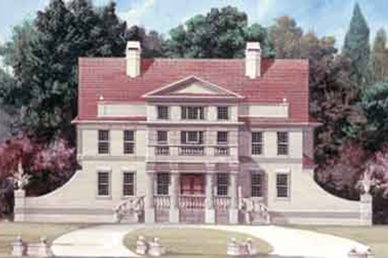 House Blueprint - Colonial Exterior - Front Elevation Plan #119-149