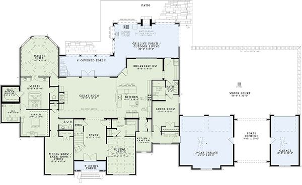House Plan Design - European house plan and luxury floor plan