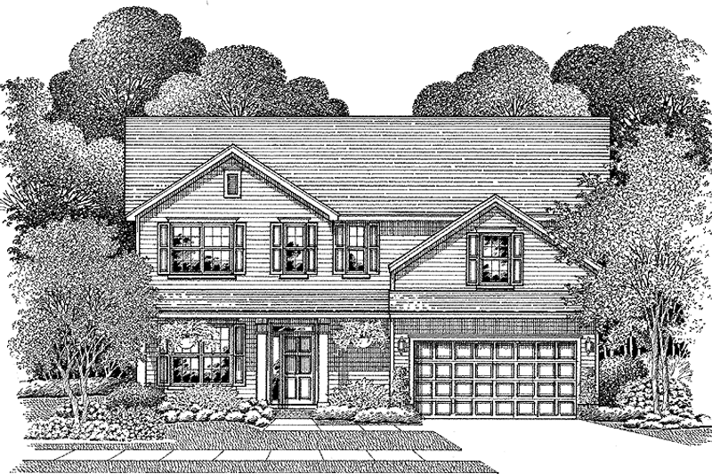 Home Plan - Exterior - Front Elevation 3 for Country House Plan #999-84 - 3 bed, 2.5 bath