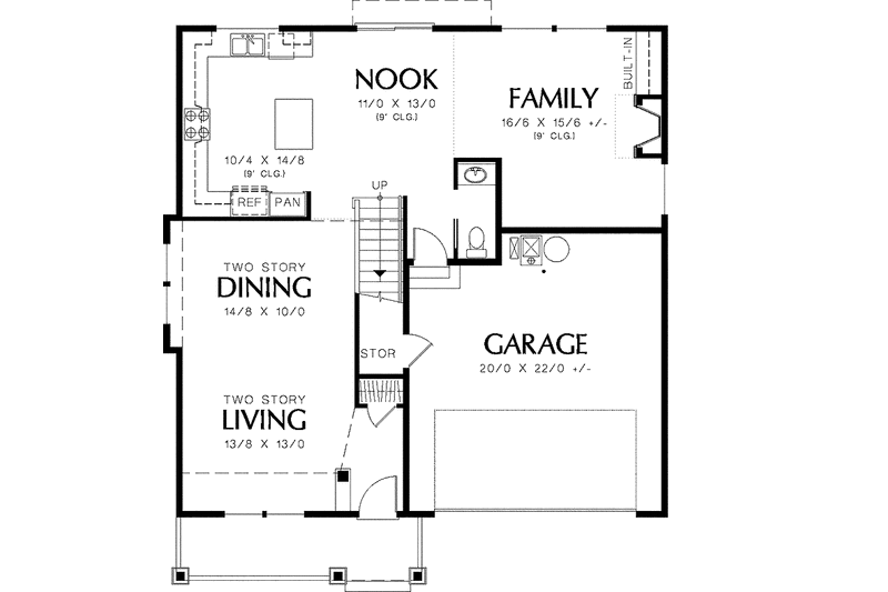 Dream House Plan - Floor Plan - Main Floor for Craftsman House Plan #48-821 - 4 bed, 2.5 bath