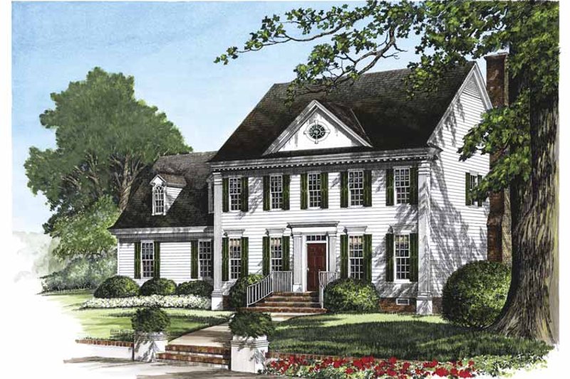 Home Plan - Classical Exterior - Front Elevation Plan #137-314