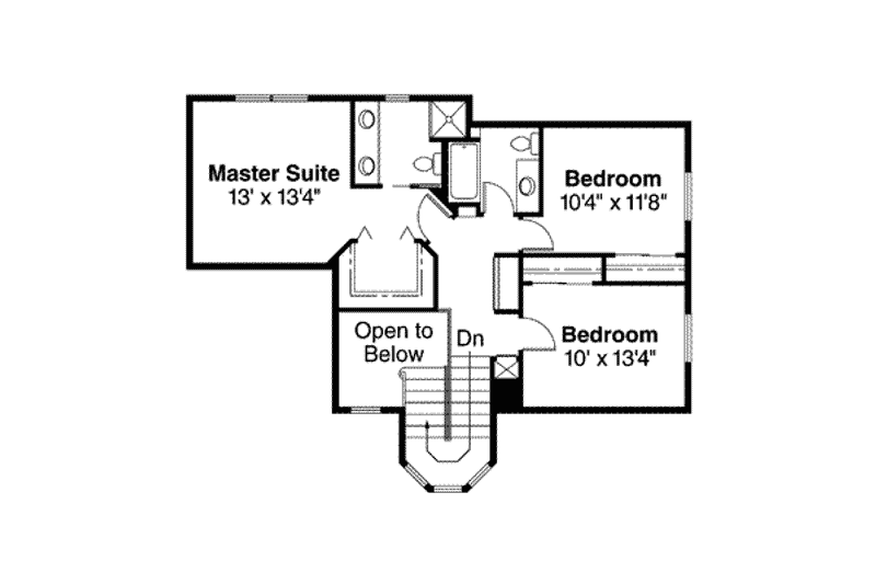 House Plan Design - Floor Plan - Upper Floor for Mediterranean House Plan #124-244 - 3 bed, 2.5 bath