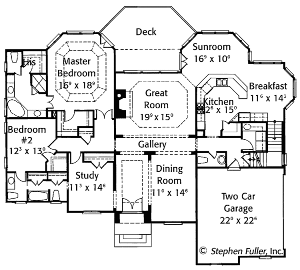 House Plan Design - Colonial Floor Plan - Main Floor Plan #429-421