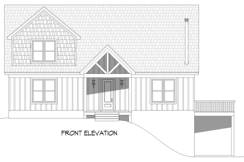 Home Plan - Exterior - Front Elevation 3 for Southern House Plan #932-839 - 3 bed, 2 bath