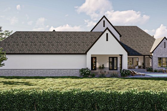 Exterior - Rear Elevation for Modern House Plan #455-575 - 5 bed, 5 bath