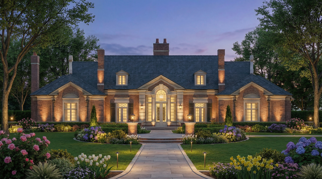 Exterior - Front Elevation 2 for European House Plan #119-106 - 3 bed, 4.5 bath