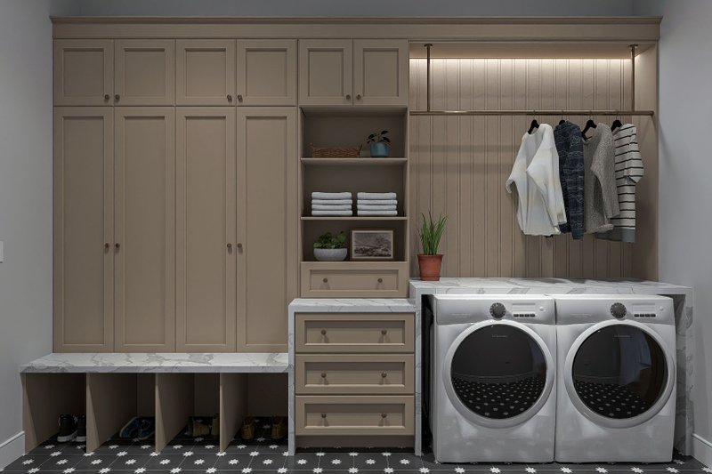 Home Plan - Interior - Laundry for Barndominium House Plan #455-254 - 2 bed, 2 bath