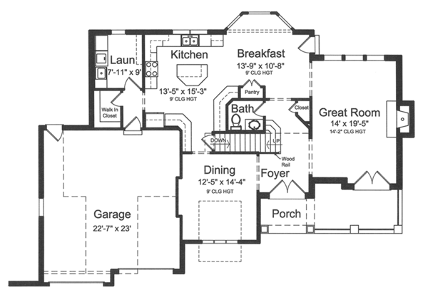 Home Plan - European Floor Plan - Main Floor Plan #46-849