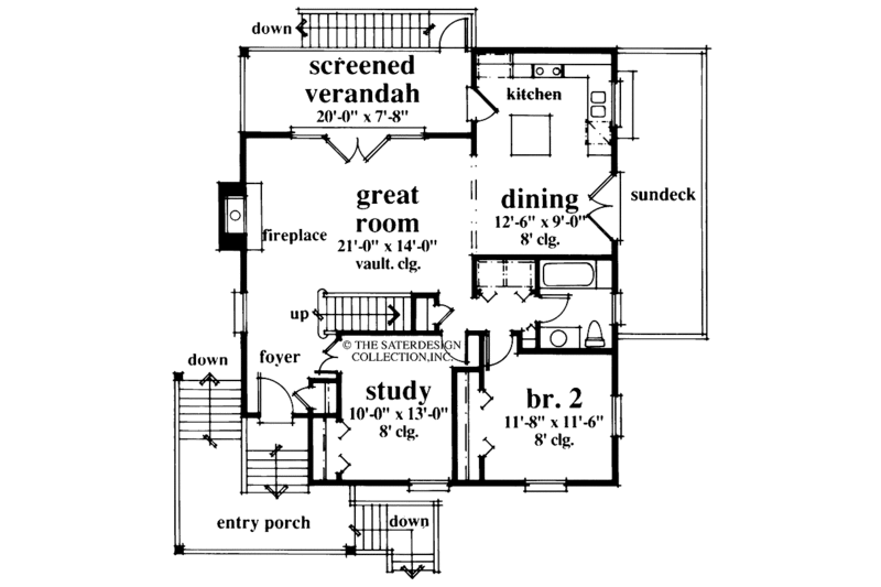Home Plan - Country Floor Plan - Main Floor Plan #930-29